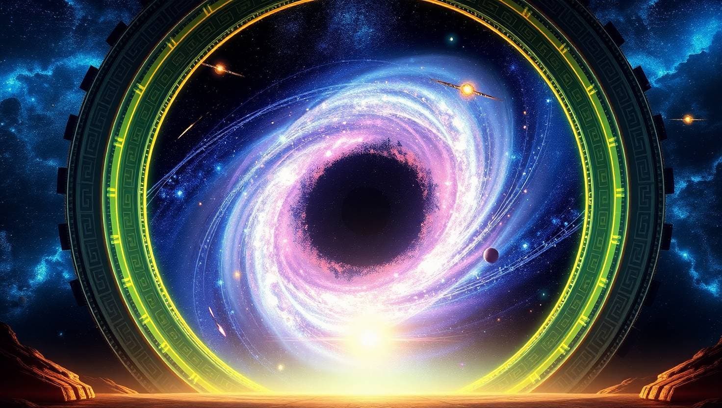 an image of a black hole in space